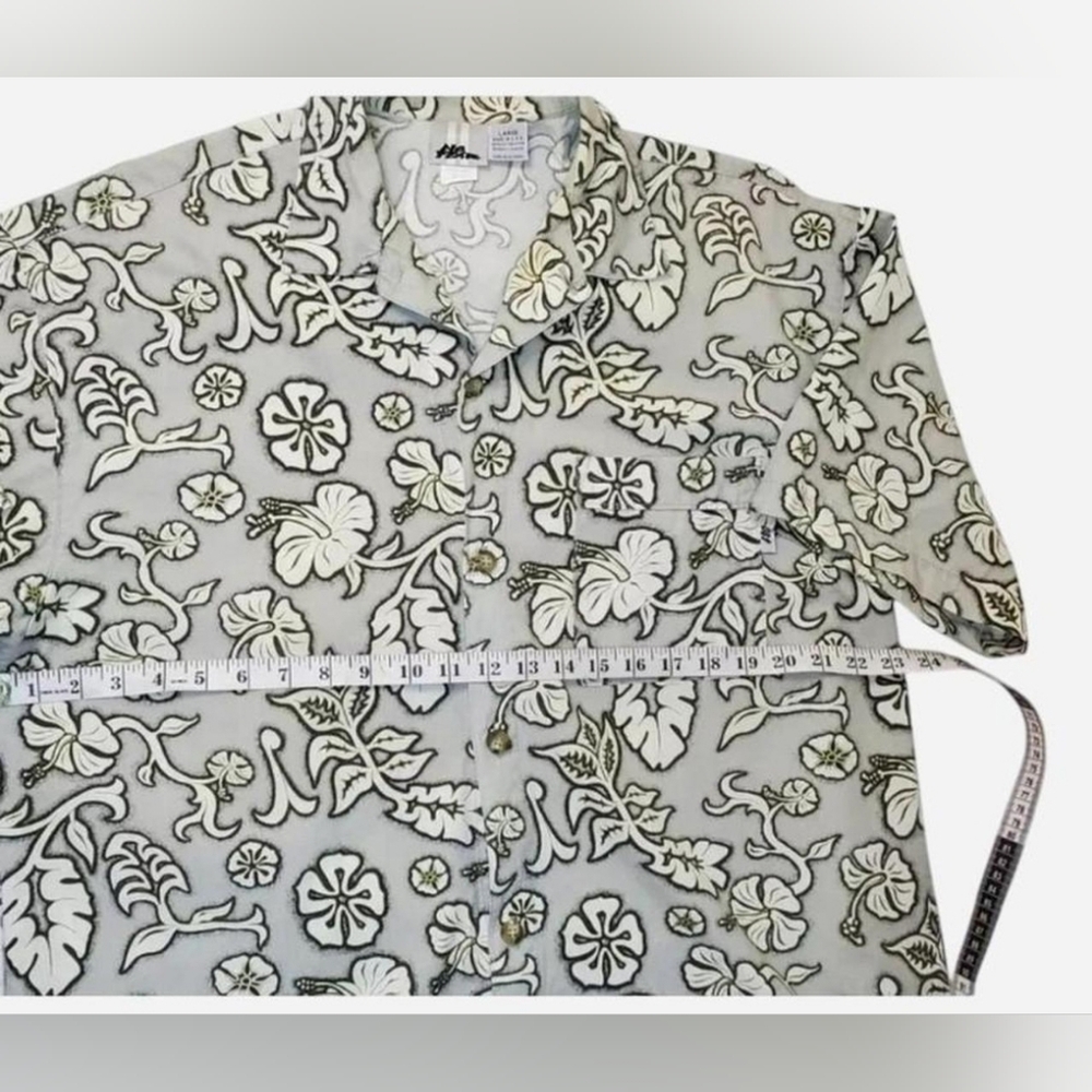 Vintage Button Down Shirt Mens Large White Hawaiian No Fear Made In USA Rare - Picture 6 of 7